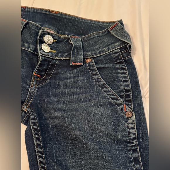 Y2K VINTAGE True Religion Sammy Jeans Women's Size 26, Dark Rinse, Low Rise - Picture 7 of 14